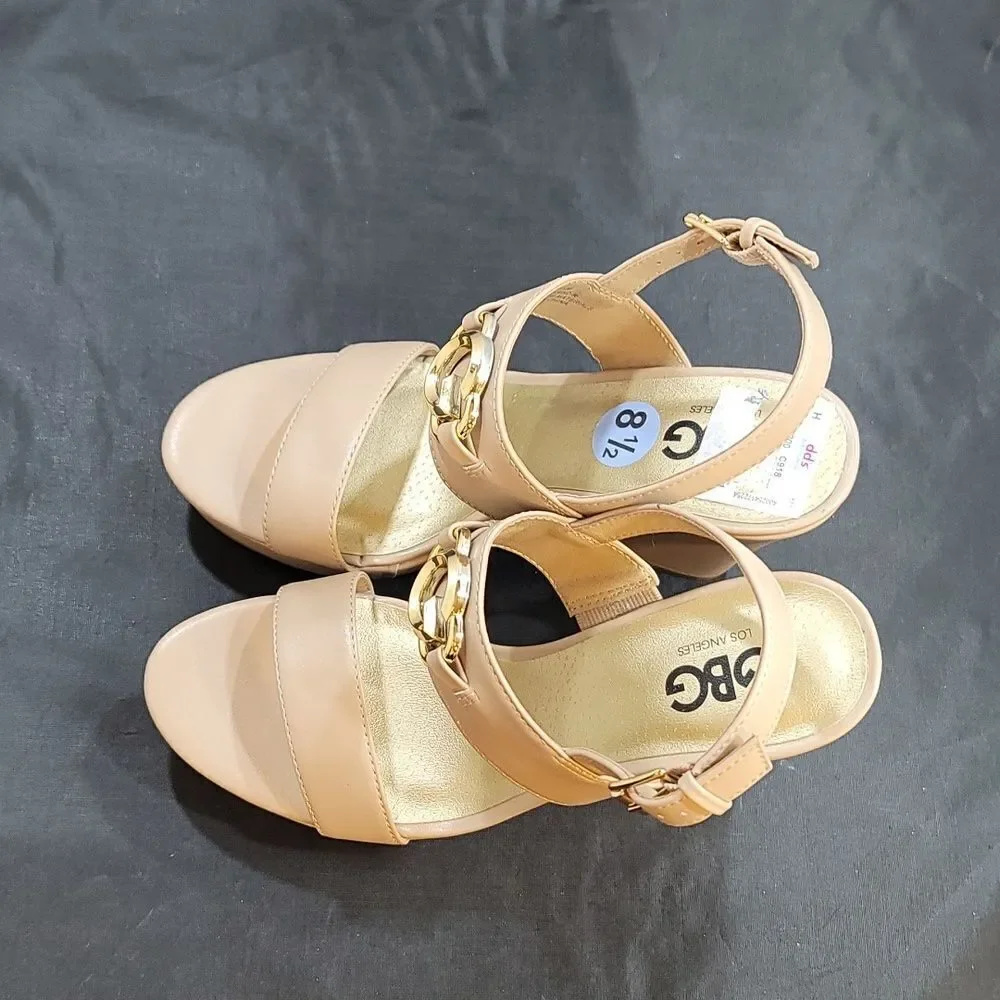BRAND NEW GBG LOS ANGELES ESPADRILLE OPEN TOE WEDGE SANDAL